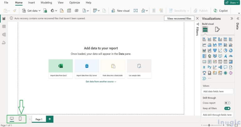 Design Mobile and Browser Layout view within Power BI