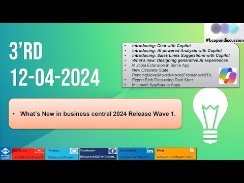 3’rd #bcopendiscussion – Exploring Copilot Features in Business Central 24.