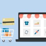 Illustration showing ecommerce for small business