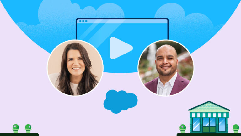 illustration of webinar salesforce for small business connected customer