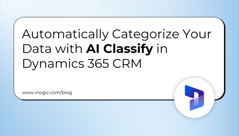 AIClassify in Dynamics 365 CRM