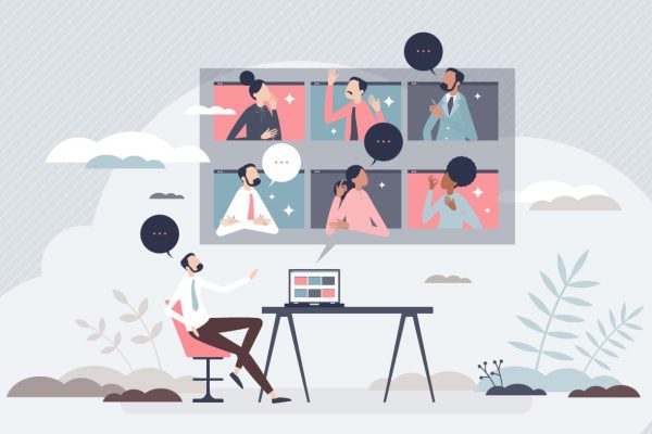 Illustration showcasing a startup building a strong remote team.