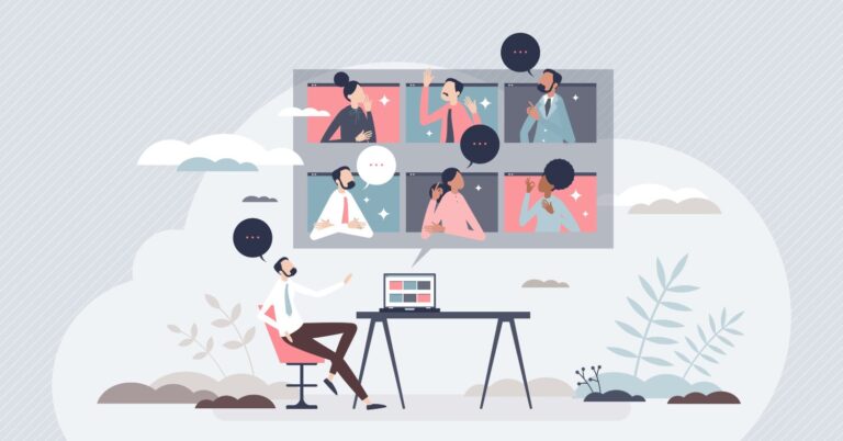 Illustration showcasing a startup building a strong remote team.